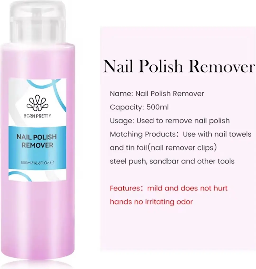 Born Pretty Nagellakremover 500ml