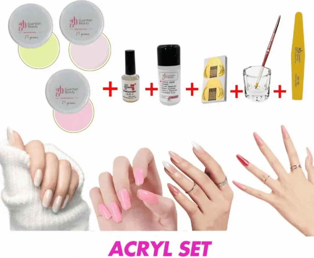Guardian Beauty Acrylpoeder Set 3 Kleuren - 81ml - 9 Stuks