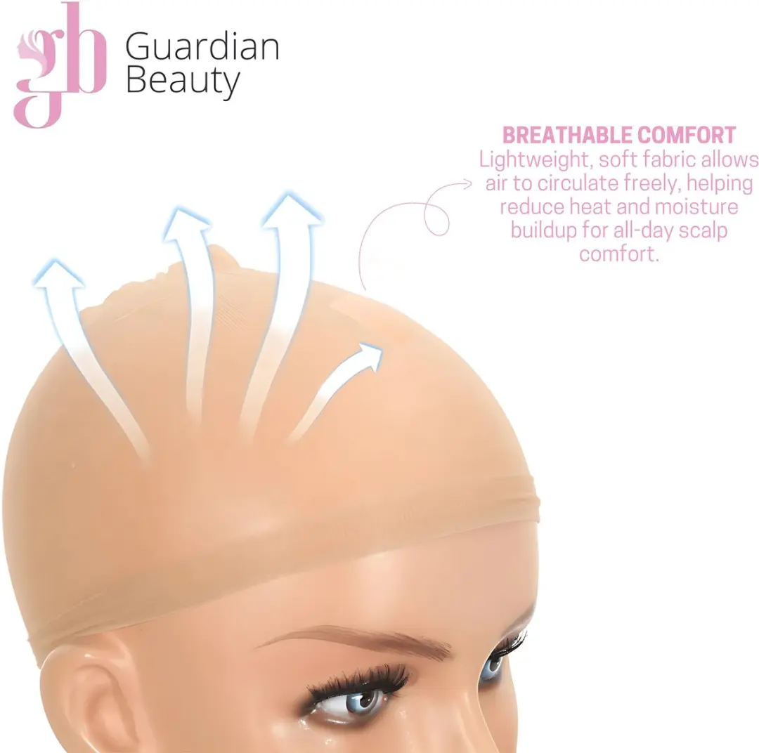 Guardian Beauty Haarnetjes Pruikkappen 2 Stuks - Middelbruin & Goudbeige