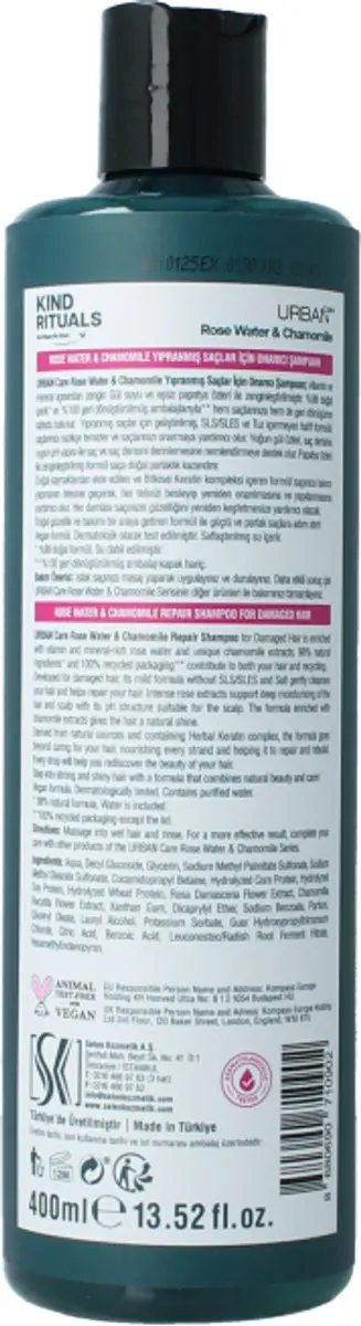 Urban Care Kind Rituals Rozenwater Kamille Shampoo 400ml