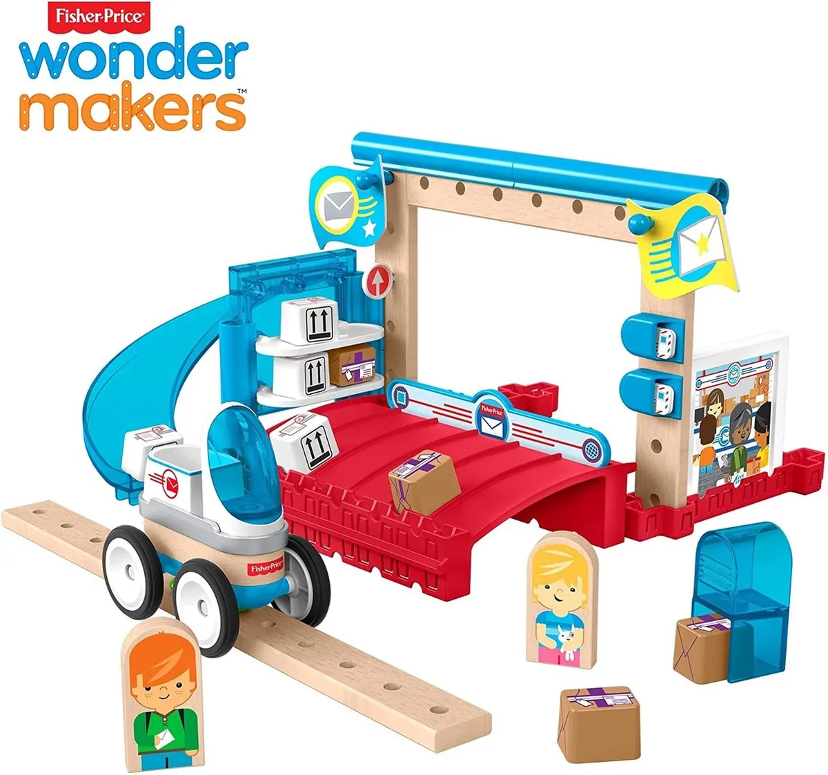 Fisher Price Wonder Makers Postkantoor - 35 Onderdelen - 2 Figuren - afbeelding 6 van 6
