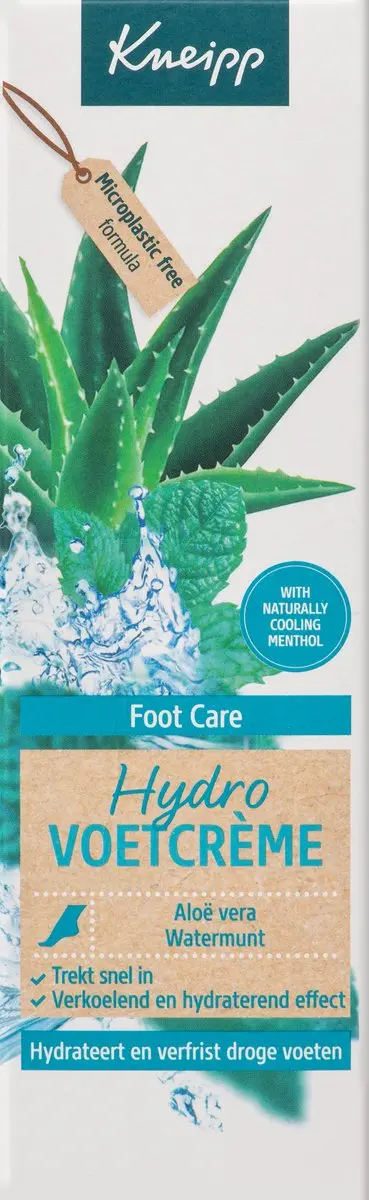 Kneipp Hydro Voetcrème 75ml - Menthol Aloe Vera Watermunt