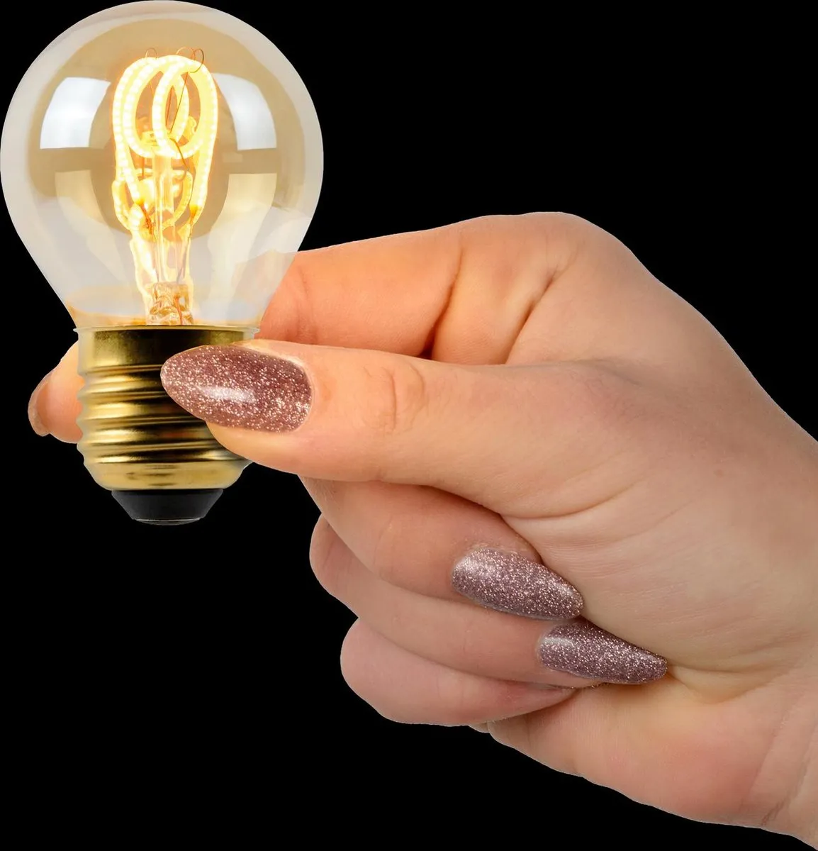 Lucide G45 LED Filamentlamp E27 3W 2200K - Amber