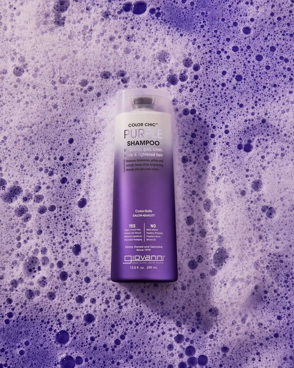 Giovanni Cosmetics Color Chic Paarse Shampoo 399ml - Gekleurd haar