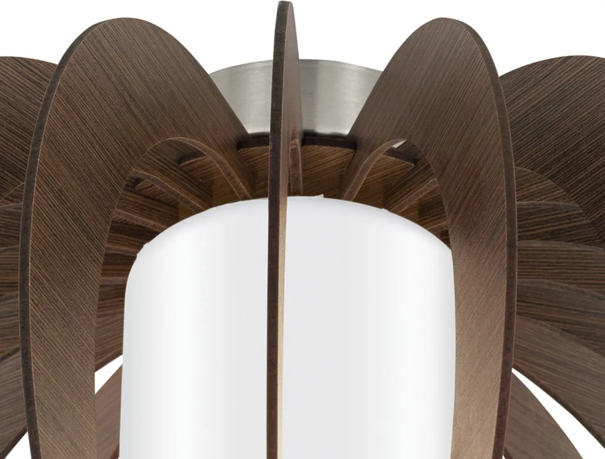 Eglo Stellato 3 Plafondlamp 1 Licht Ø400mm - Nikkel-Mat Bruin/Wit