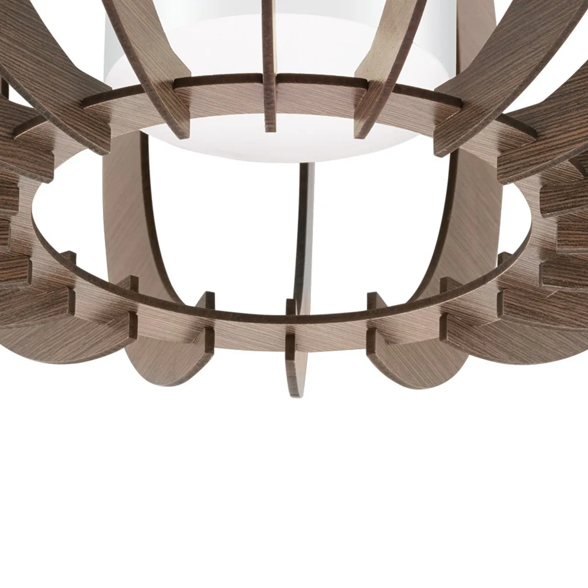 Eglo Stellato 3 Plafondlamp 1 Licht Ø400mm - Nikkel-Mat Bruin/Wit