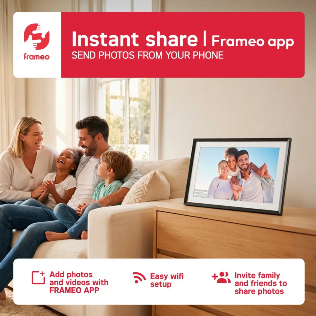 AgfaPhoto Frameo APF1000WIFI Digitale Fotolijst 10 inch - Zwart