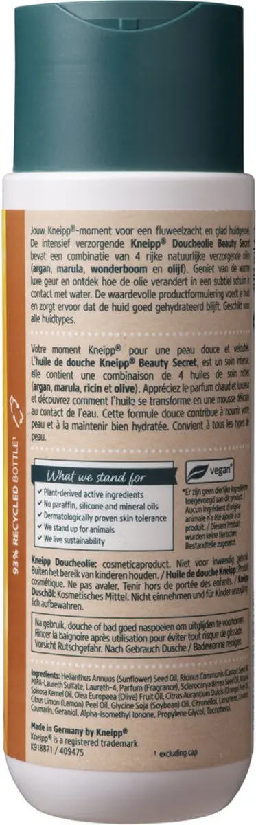 Kneipp Doucheolie Beauty Secret 200ml - 6 Stuks