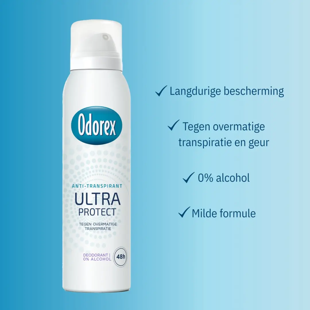 Odorex Ultra Protect Anti-Transpirant Spray - 6x 150ml