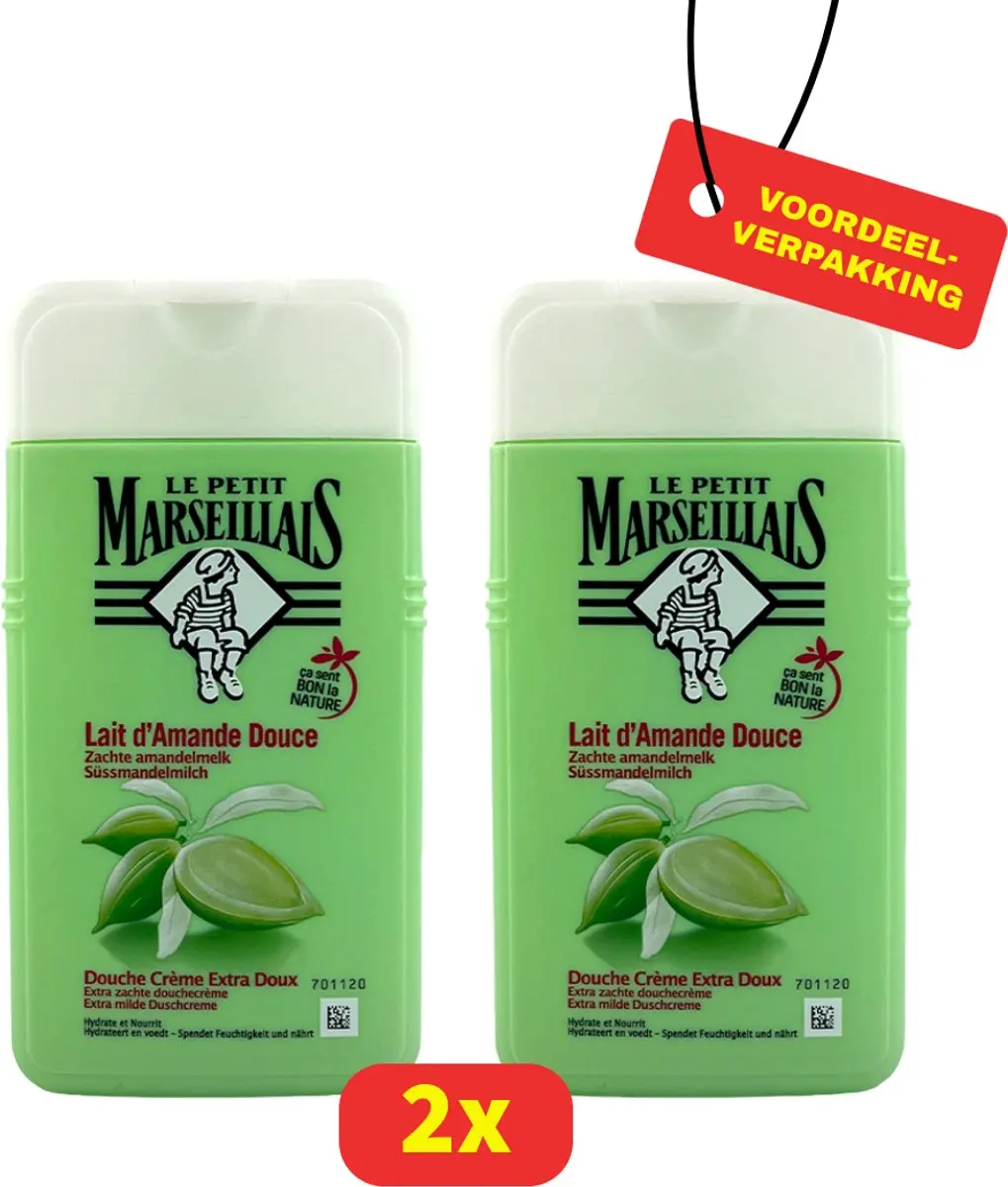 Le Petit Marseillais Bio Douchecrème Amandelmelk 250ml - 2 Stuks