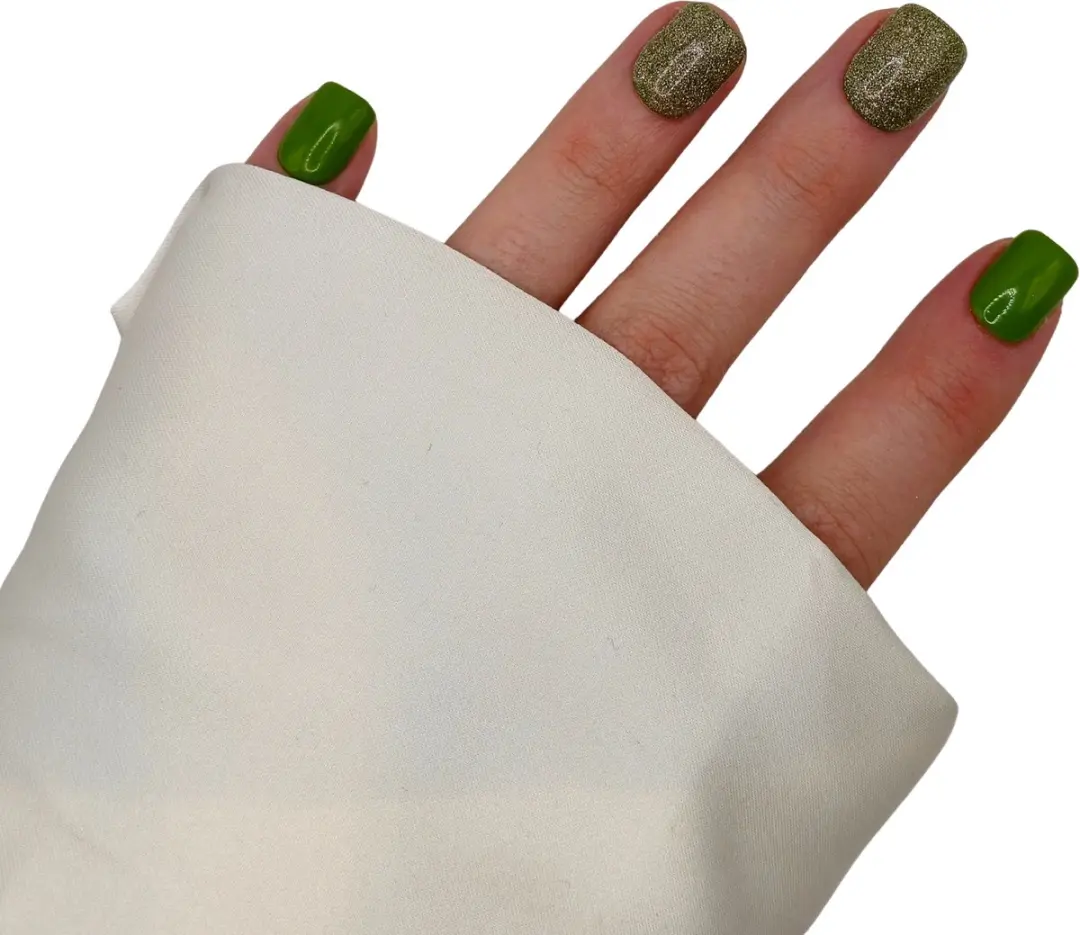 SD Press on Nails Groene Glitternagels Short Square - 20 Stuks