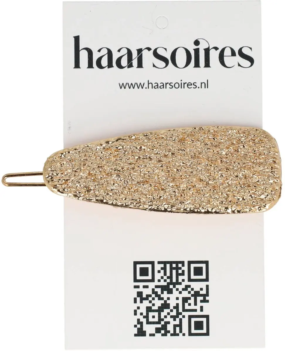 Haarsoires Druppelvorm Haarclip 6cm - Goud