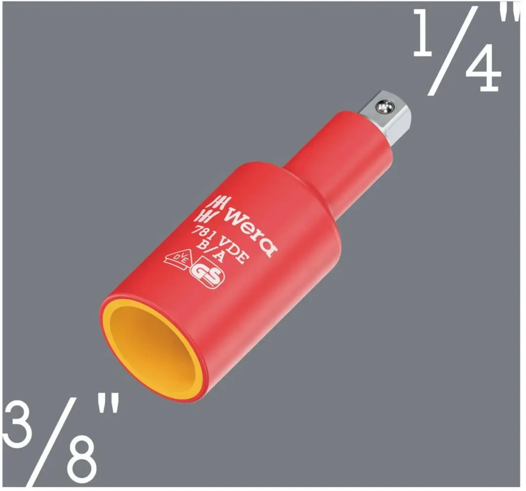 Wera 781 B/A VDE Verbindingsdeel - 3/8" (10mm) & 1/4" (6.3mm) - Geïsoleerd