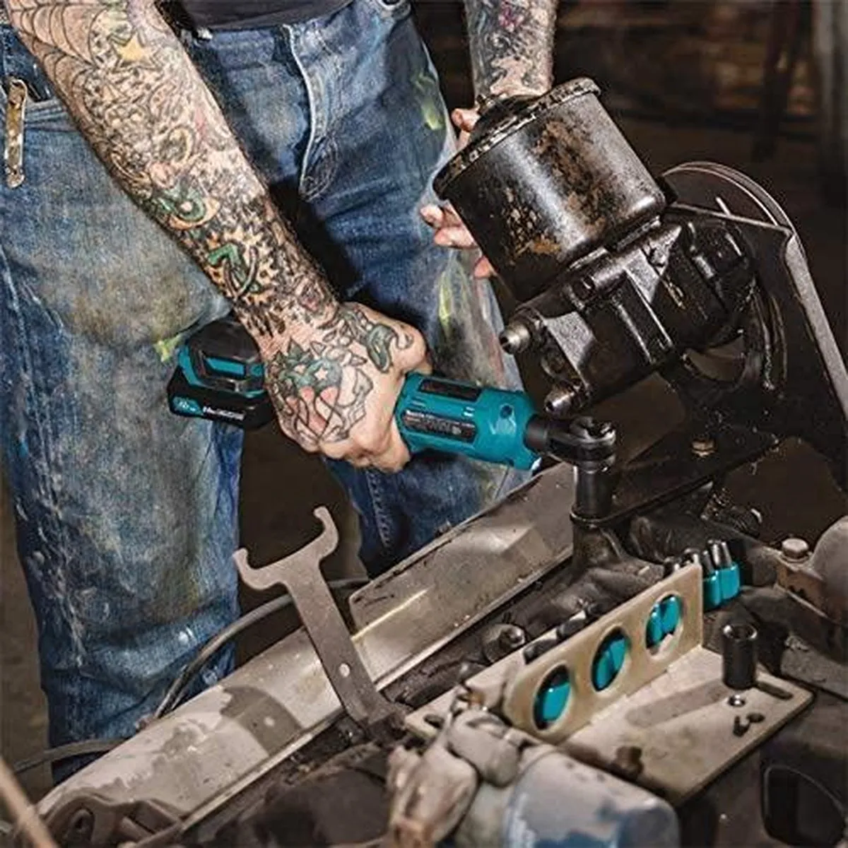 Makita WR100DSA 12V Accu Ratelsleutel - 47,5Nm - 2,0Ah - afbeelding 4 van 6