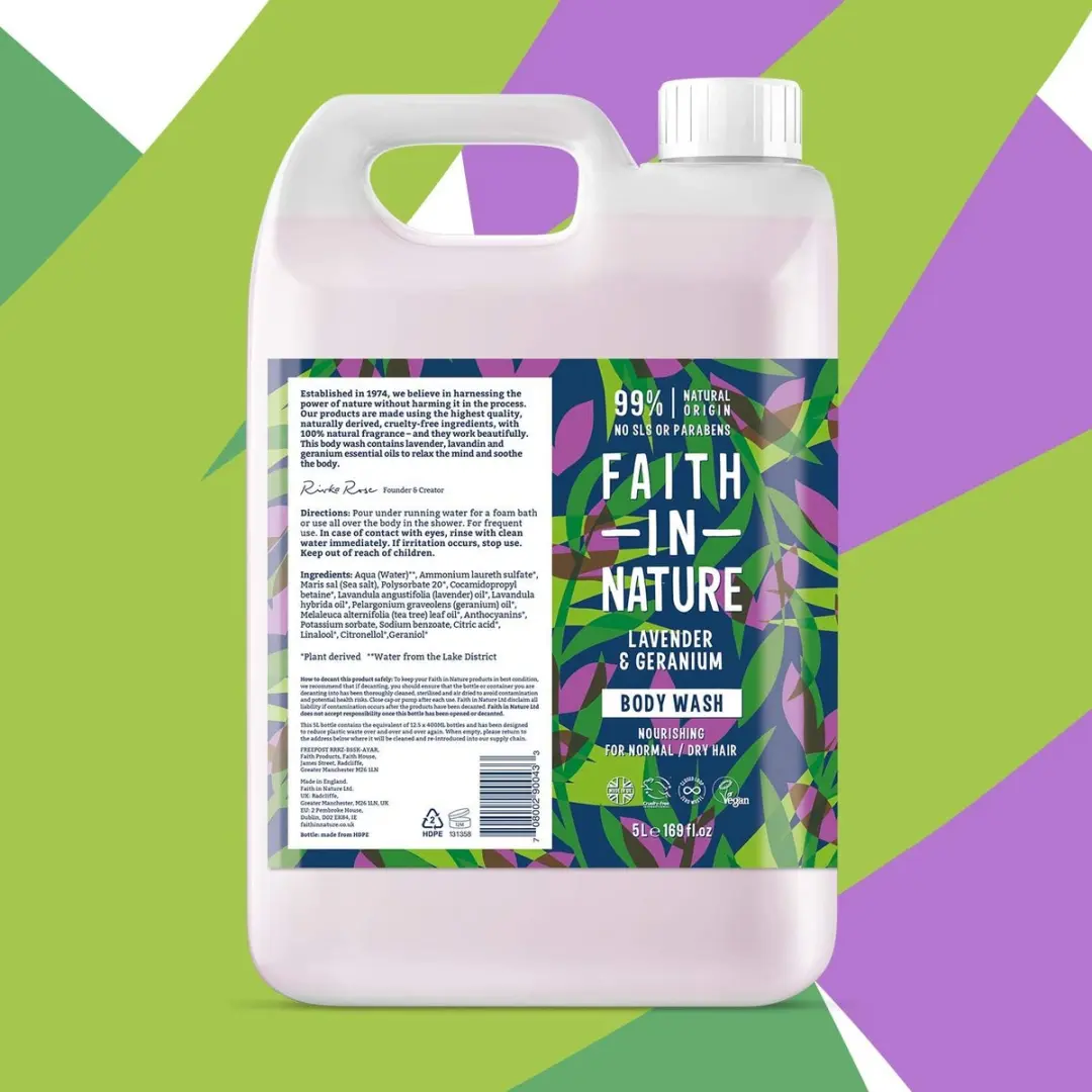 Faith In Nature Bodywash Lavendel 5L