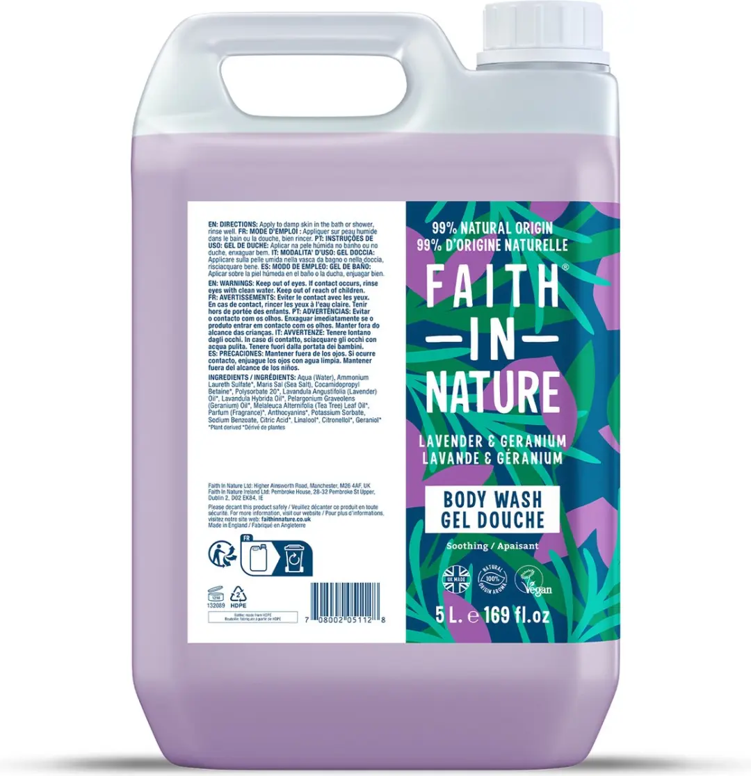 Faith In Nature Bodywash Lavendel 5L