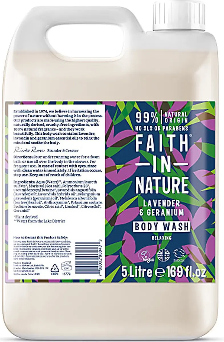 Faith In Nature Bodywash Lavendel 5L