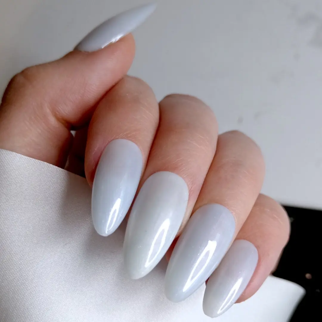 SD Press on Nails B223 Plaknagels Aurora Witblauw