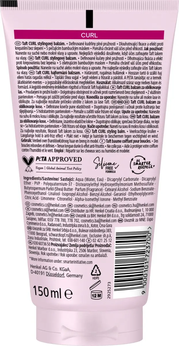 Taft Curl Balm Overnight Wonder - 6x150ml