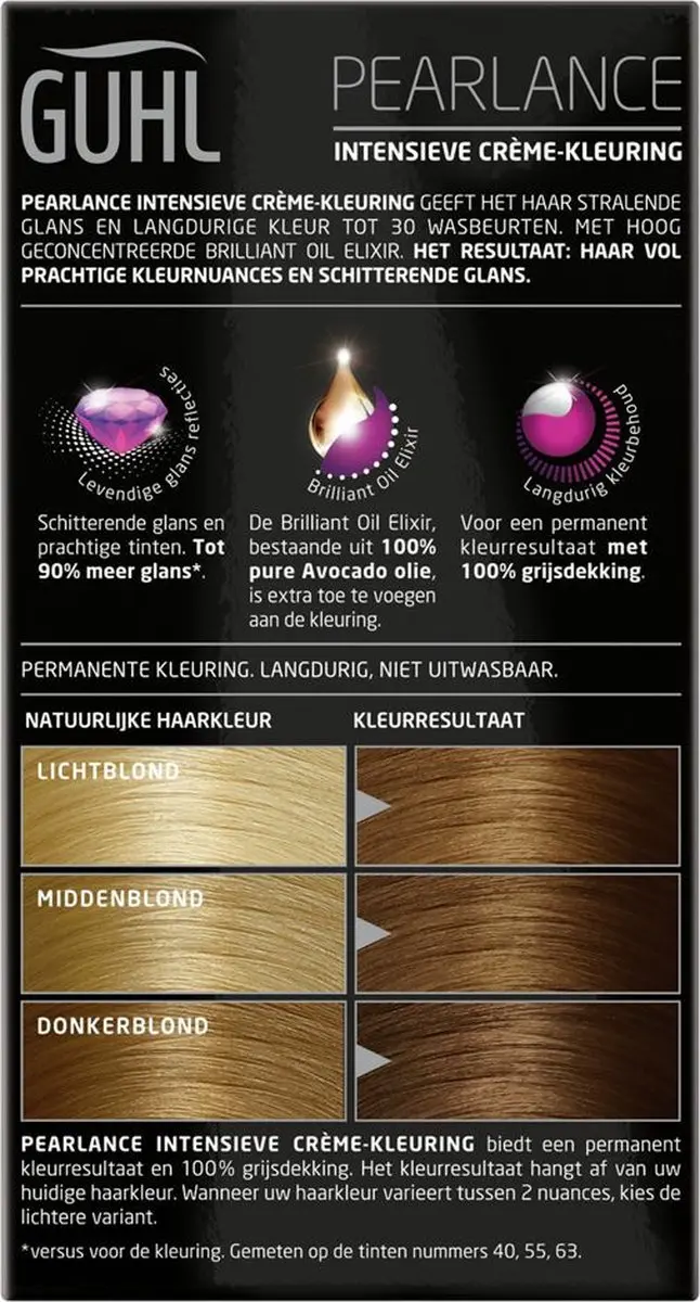 Guhl Pearlance Haarkleuring 72 Middengoudblond Sandalwood - 3 Stuks