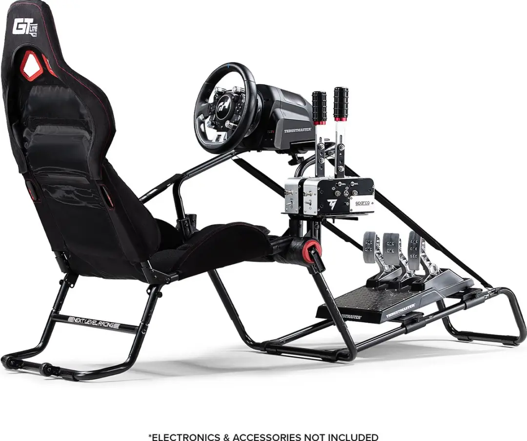 Next Level Racing NLR-S031 GT Lite Pro Racestoel Cockpit - Opvouwbaar & Licht - Zwart/Rood - afbeelding 6 van 6