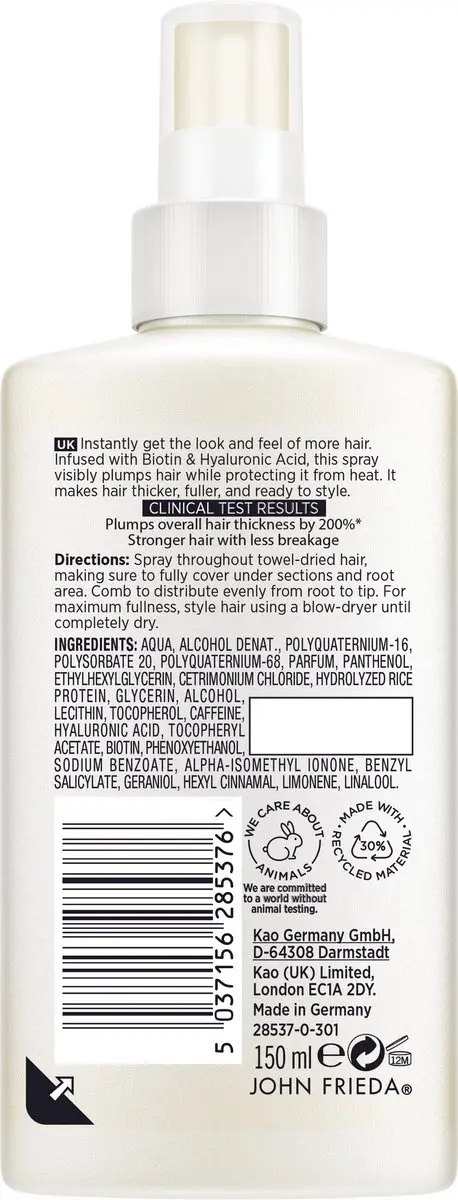 John Frieda PROfiller+ Thickening Spray 150ml