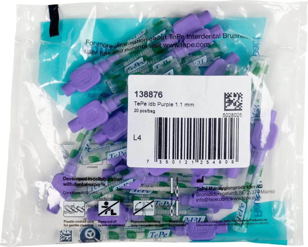 TePe Interdentale Ragers Paars ISO 6 - 1,1mm - 20 Stuks
