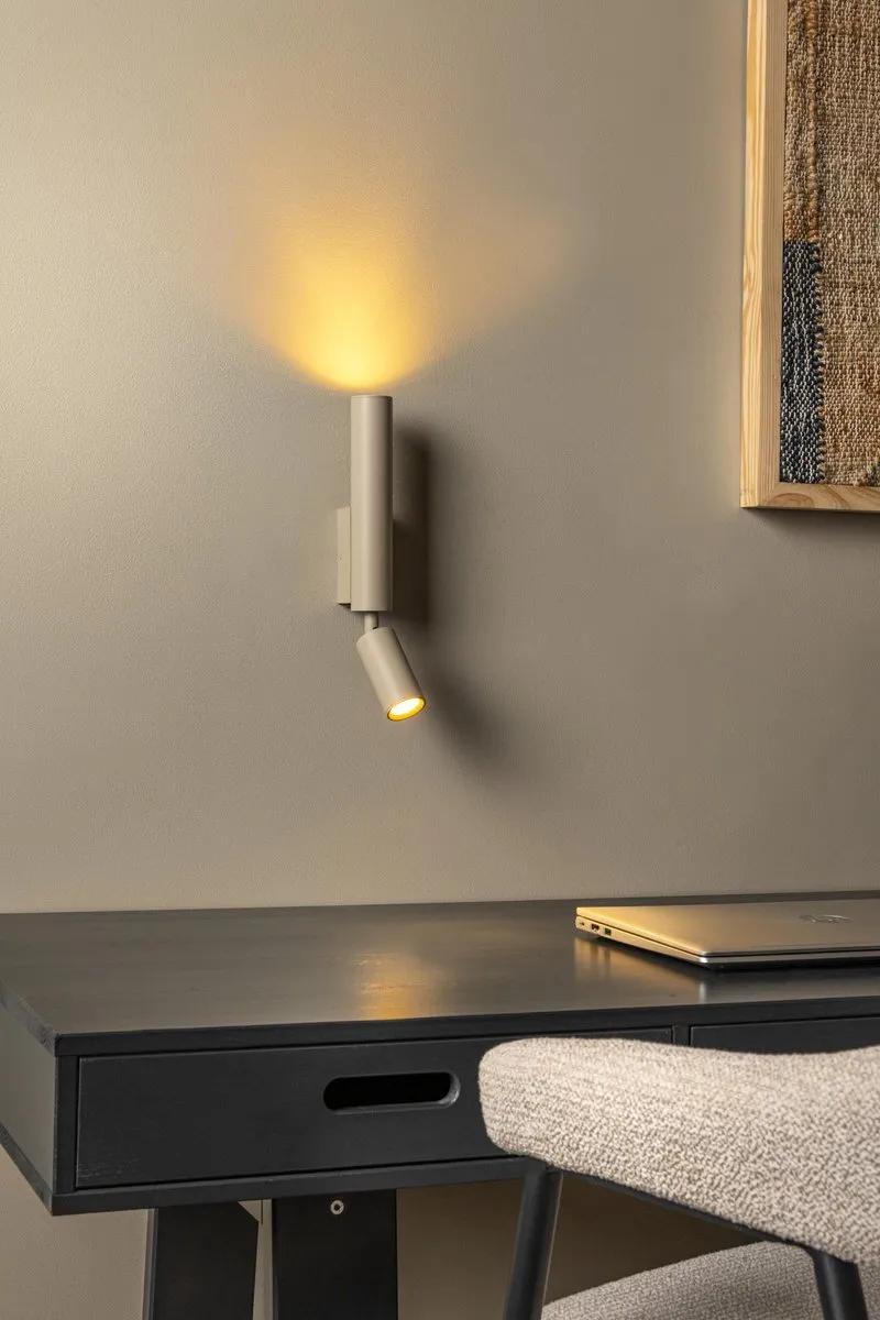Lucide Otimo Wandspot 2xGU10 - Taupe