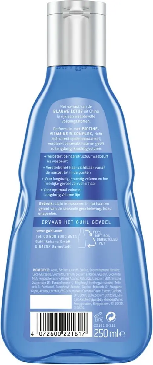 Guhl Shampoo Langdurig Volume 250ml - 4 Stuks