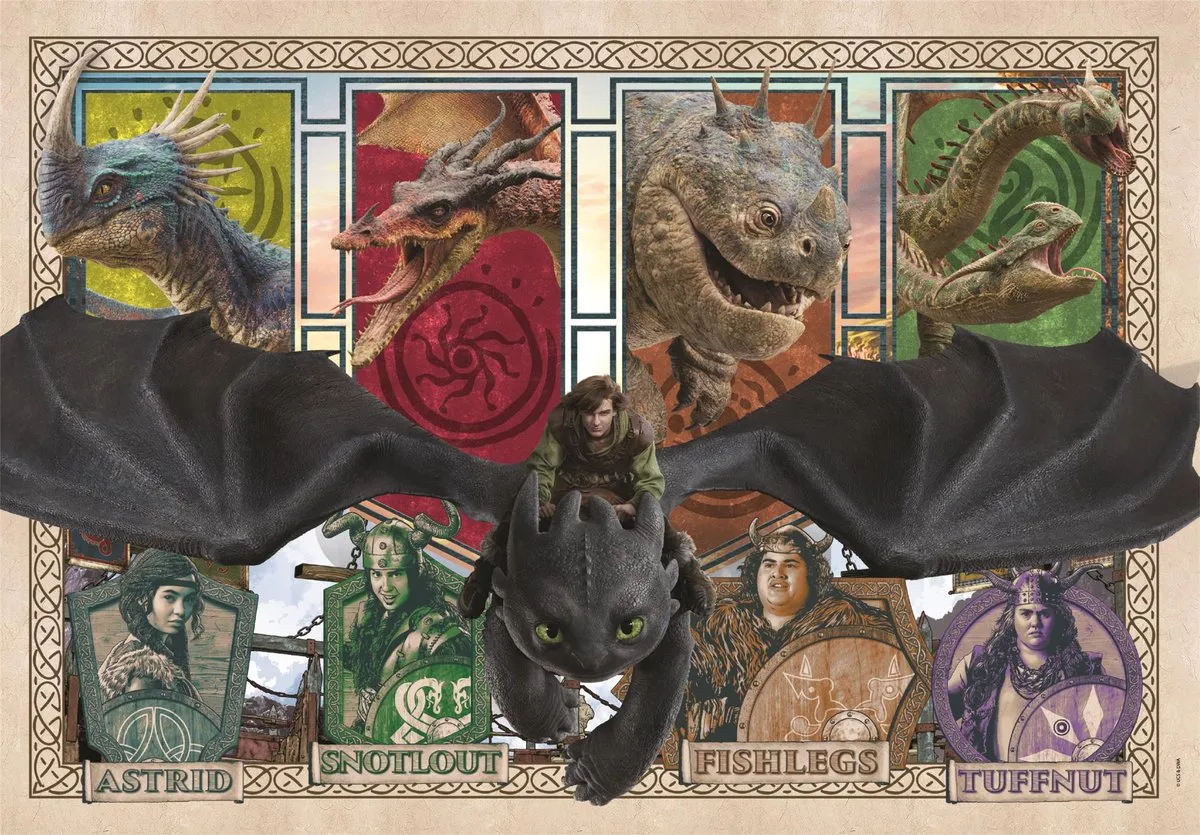 Clementoni How to Train Your Dragon Puzzel 300 Stuks - Multikleur