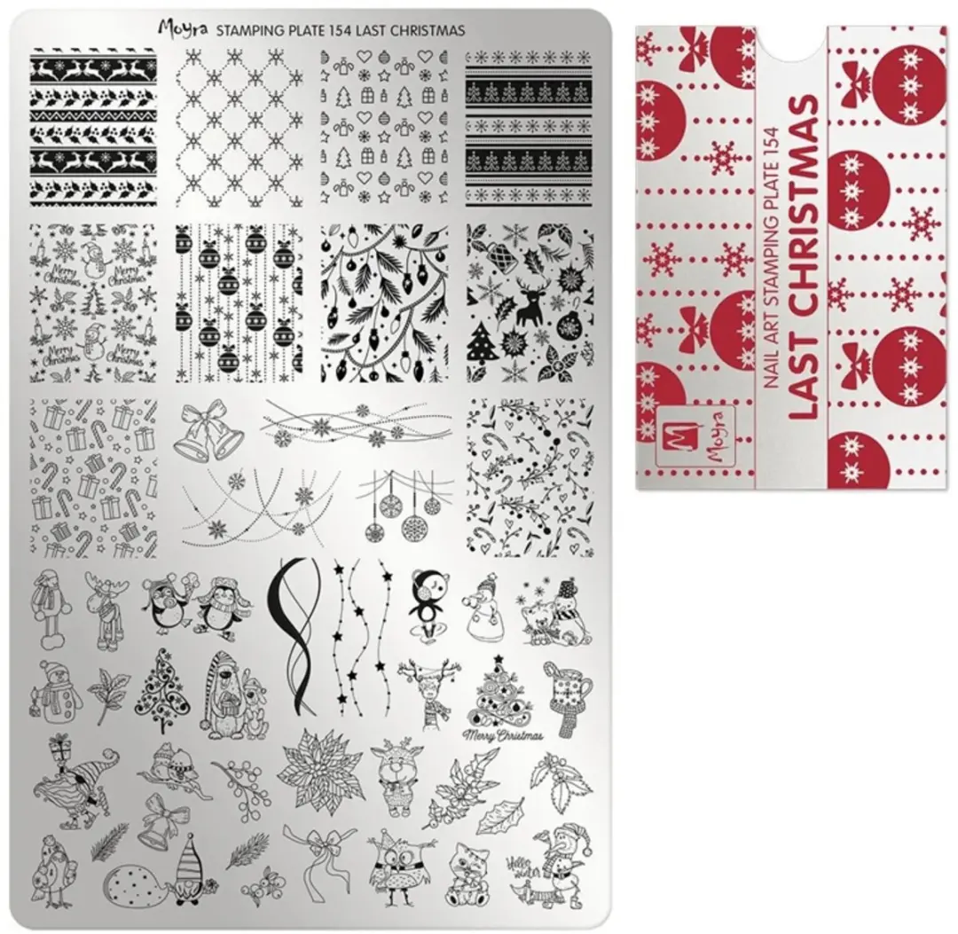 Moyra Stamping Plate 154 Last Christmas
