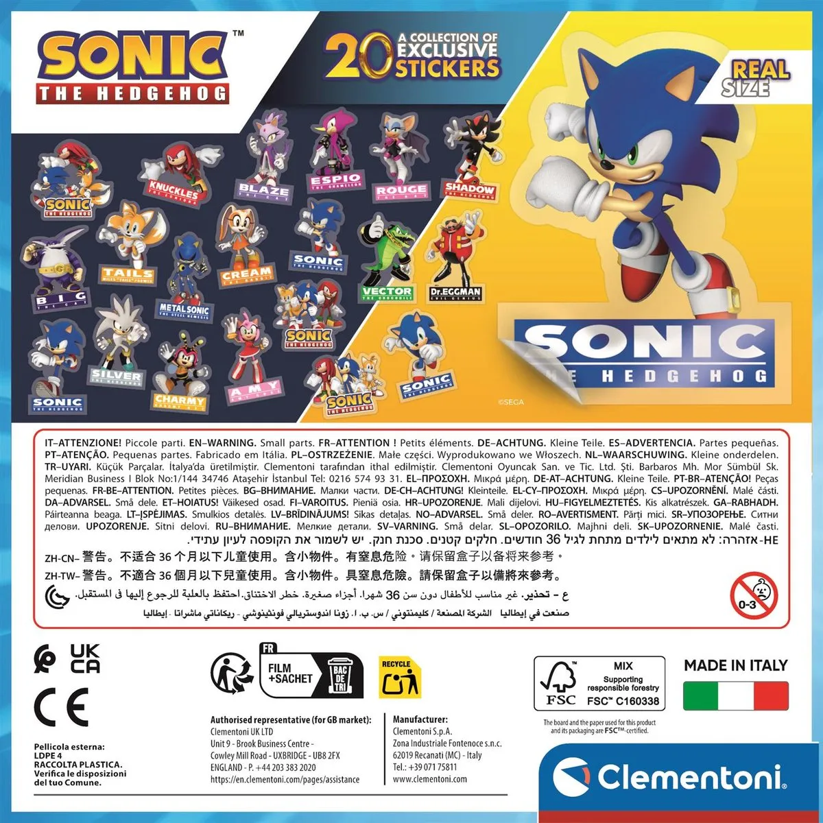 Clementoni Sonic the Hedgehog Kinderpuzzel 180 Stukjes - Multikleur - afbeelding 6 van 6