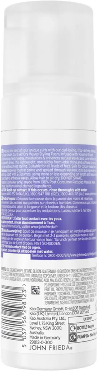 John Frieda Frizz Ease Dream Curls Mousse 150ml