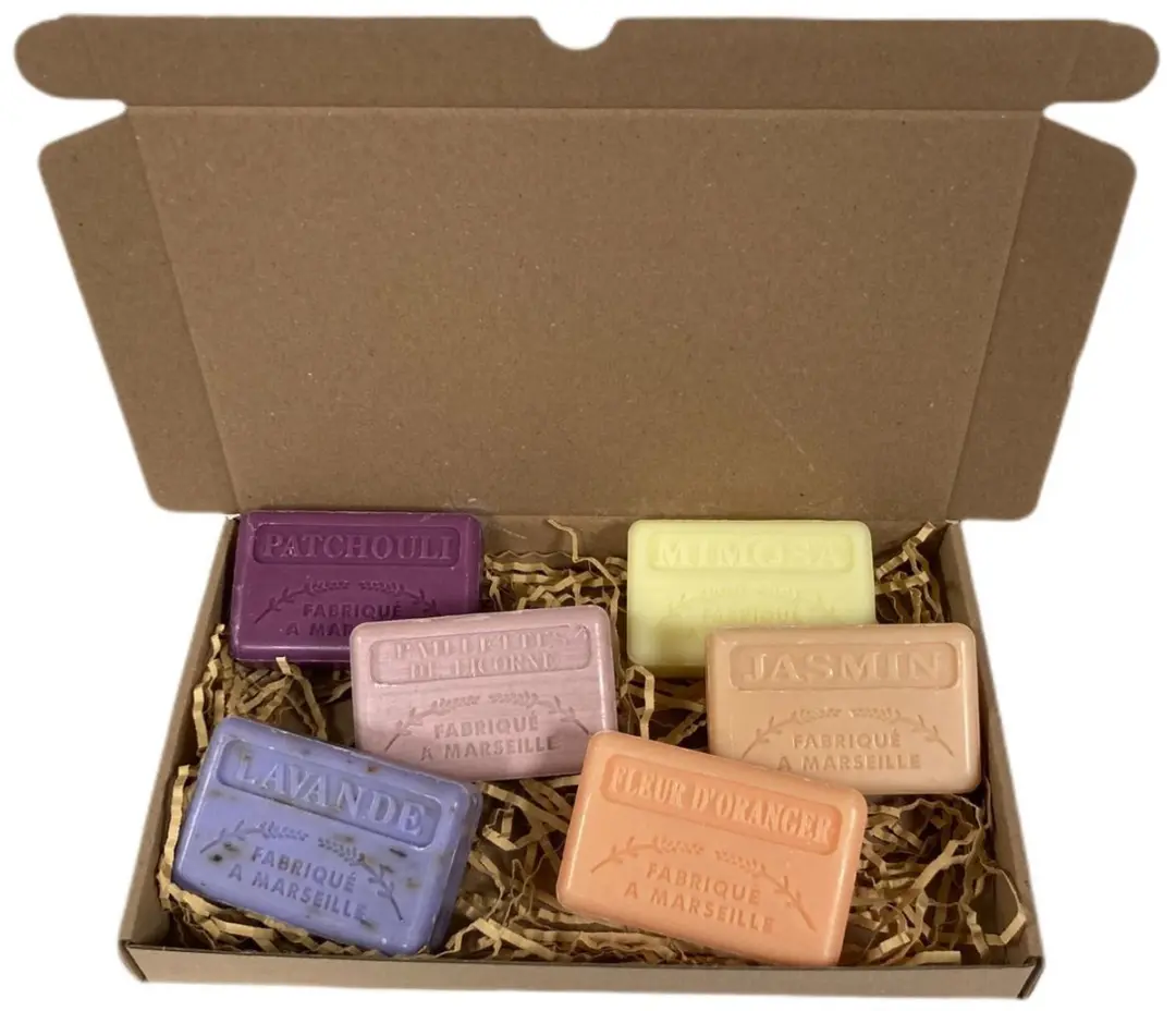 Savon de Marseille Geschenkset 6 Stuks - 150g - o.a. Patchouli/Unicorn/Lavendel