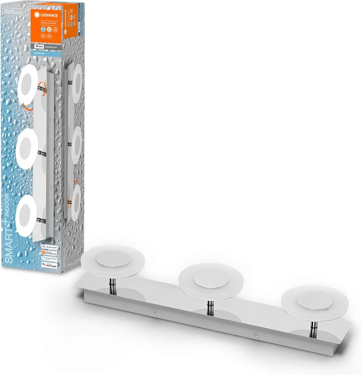 LEDVANCE BATHROOM DECORATIE Plafondarmatuur 21W - Tunable White 3000K - Zilver