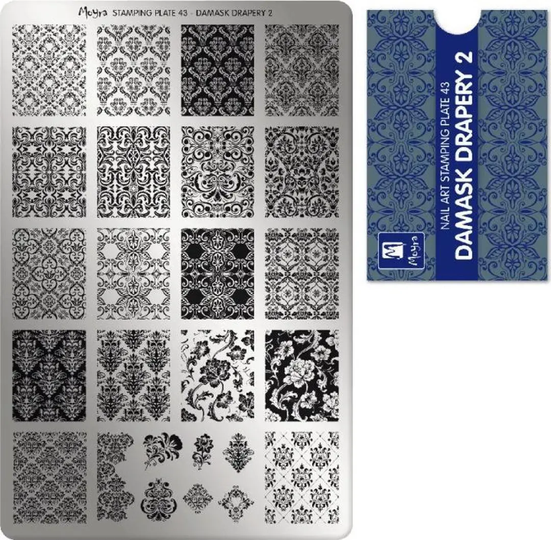 Moyra Stamping Plate 43 Damask Drapery