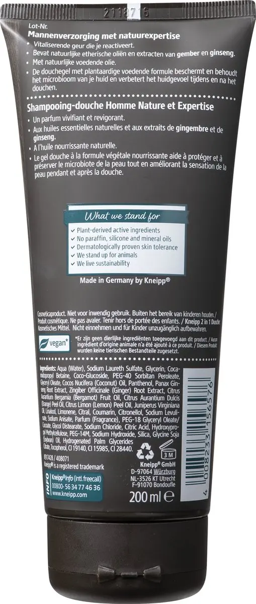 Kneipp Men Recharging Douche 2-in-1 200ml