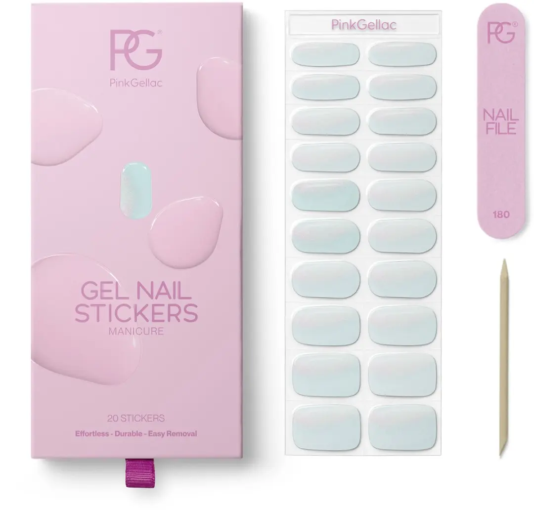Pink Gellac UV Nagelstickers Minty Chrome 0012 - 20 Stuks