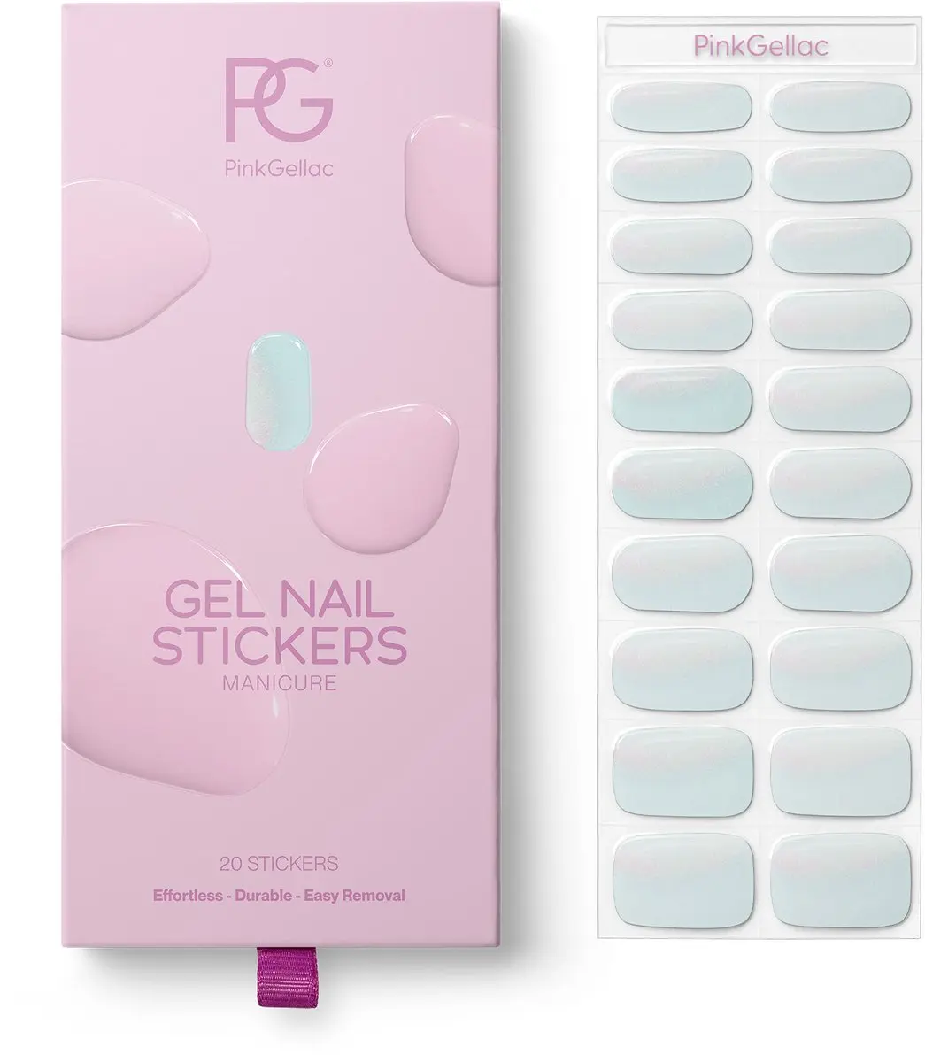 Pink Gellac UV Nagelstickers Minty Chrome 0012 - 20 Stuks