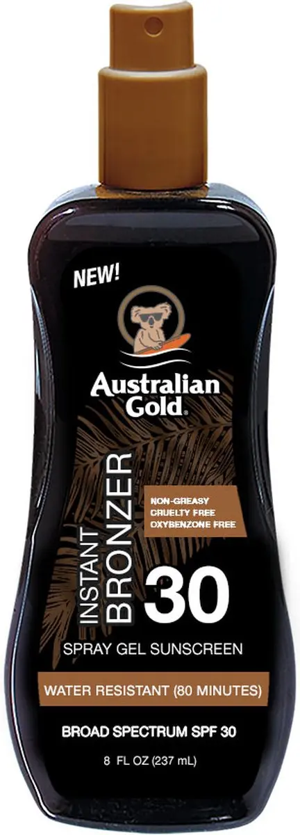 Australian Gold SPF 30 Spray Gel met Bronzer 237ml