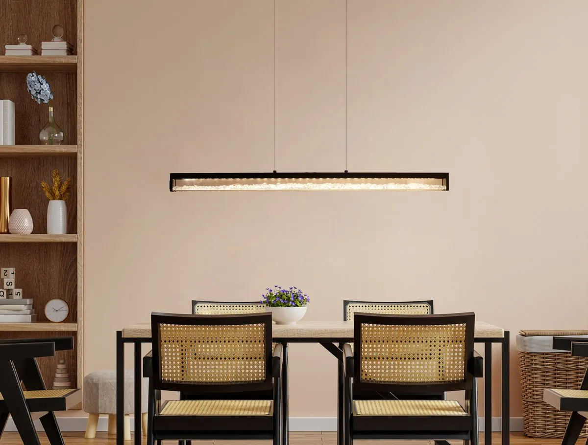 Eglo Cardito 1 Hanglamp LED 100cm - Zwart - Kristal
