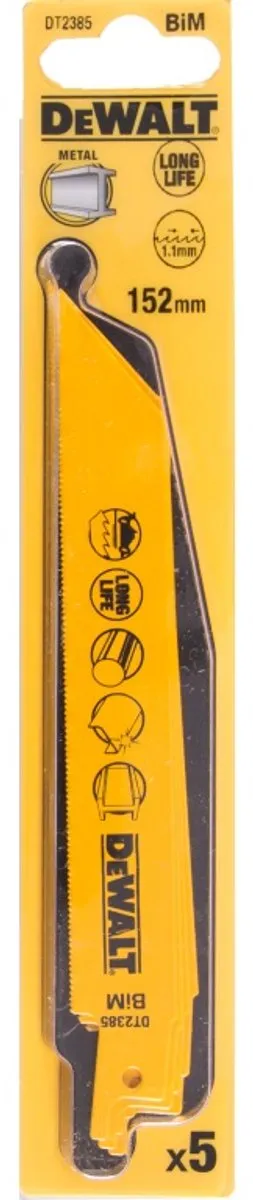 DeWalt DT2385 Reciprozaagbladen Metaal