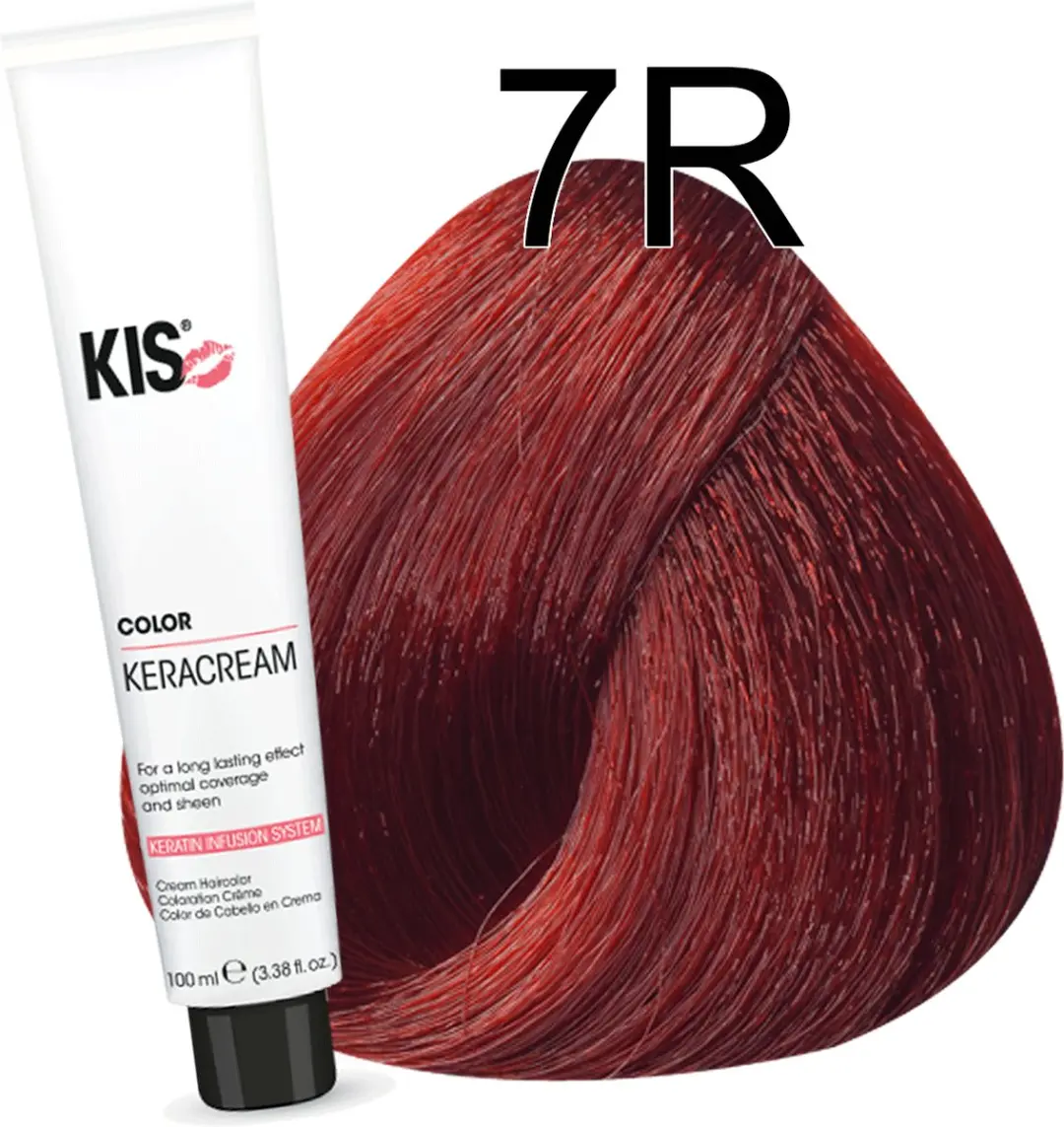 KIS Haarverf 7R Licht Rood 100ml - Full Coverage Permanent