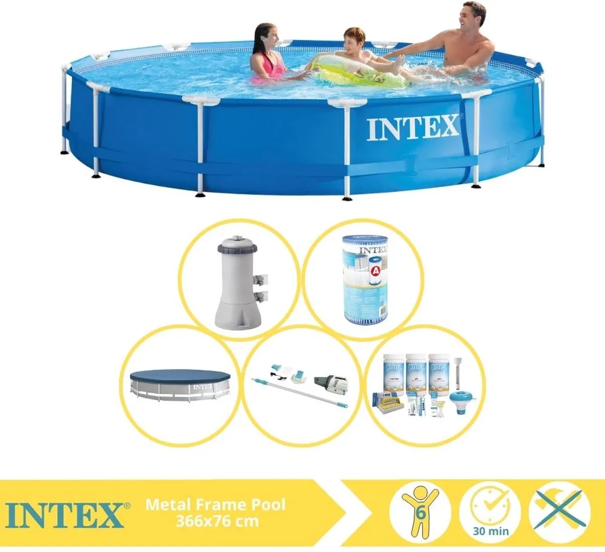Intex Metal Frame Zwembad 366x76cm