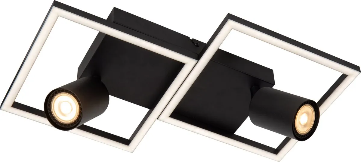 Lucide Ariane Plafonnière LED 2xGU10 - 40cm - Zwart