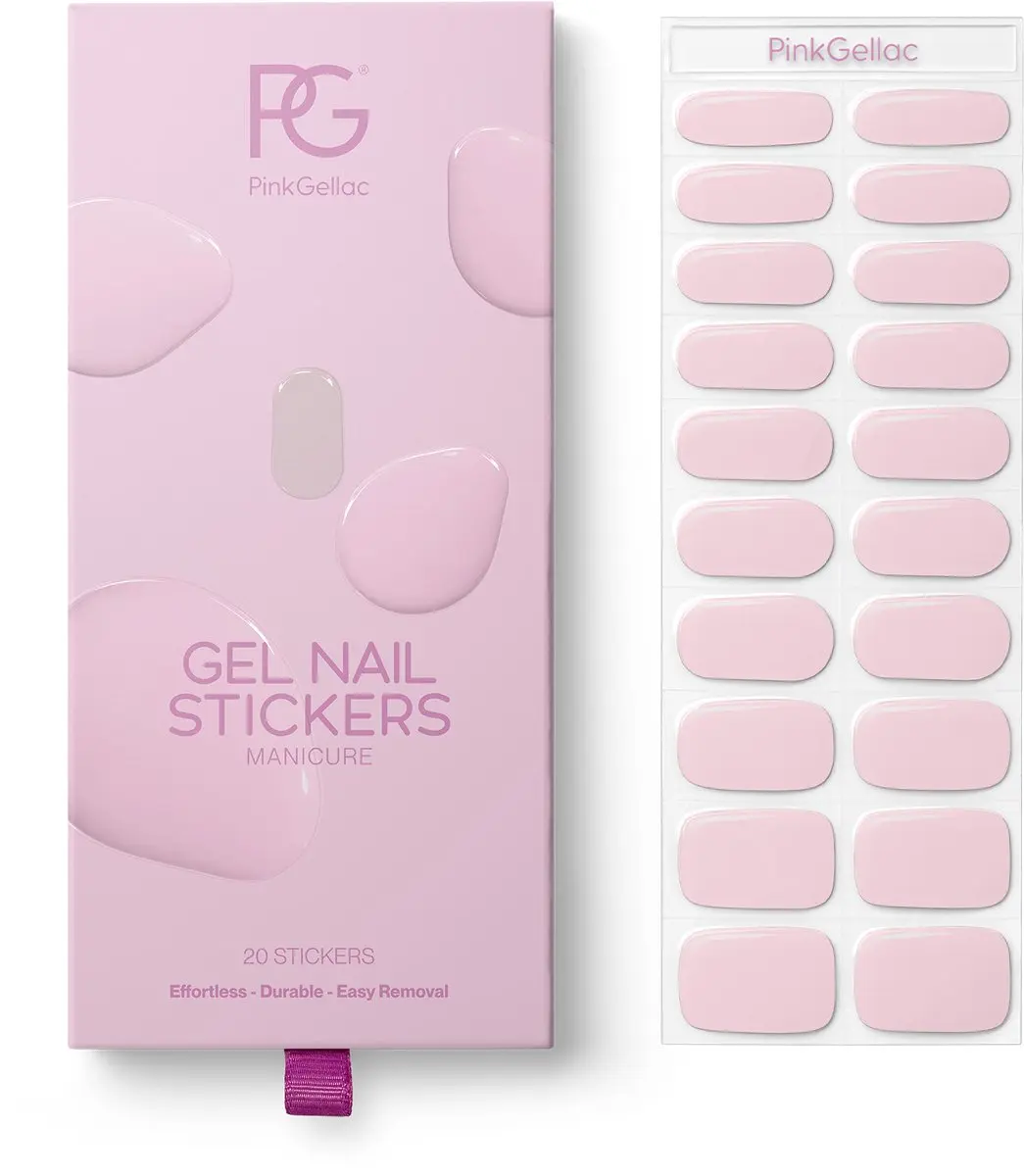 Pink Gellac UV Nagelstickers Flirty Pink - 20 Stuks
