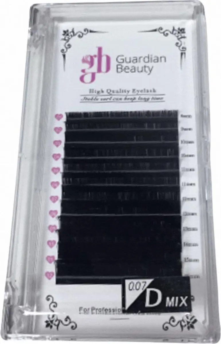 Guardian Beauty Prime Silk Lashes Wimper Extensions - 0.07mm D Krul - 2 Stuks