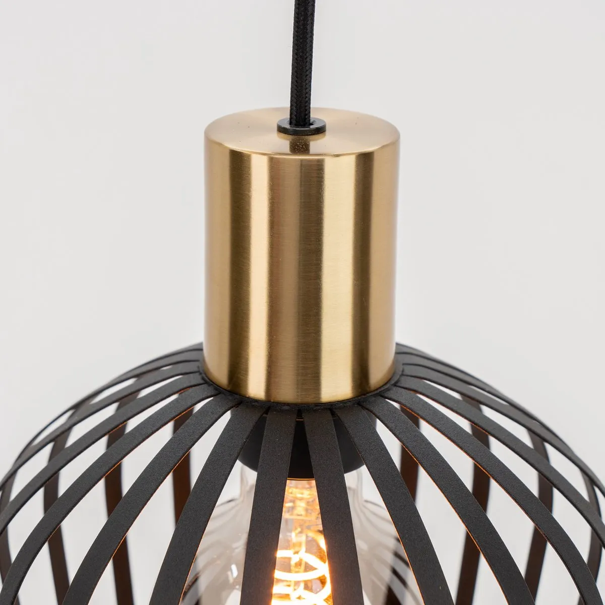 Eglo Empoli Hanglamp E27 - Ø20cm - Zwart/Goud