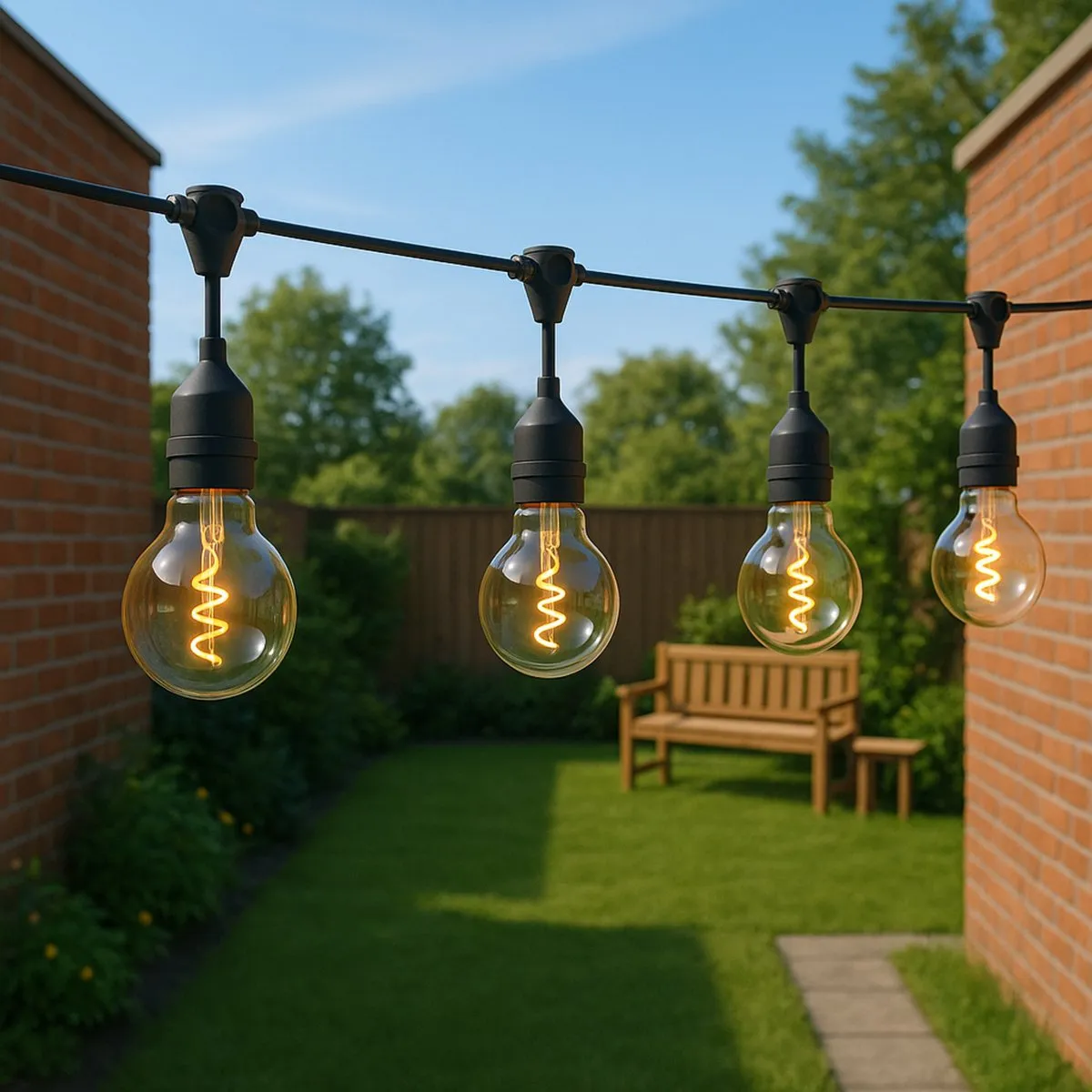Calex Vista Lichtsnoer 10m - 8 LED Grote Bolletjes - Warm Wit