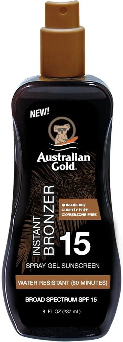 Australian Gold SPF 15 Spray Gel met Bronzer 237ml